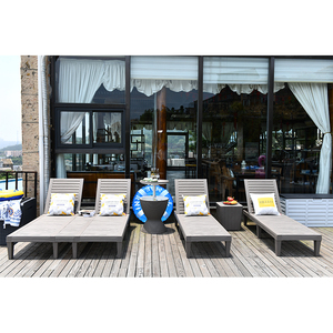 Adjustable Outdoor Pool Beach Lounge Chair Swimming <strong>Sun</strong> <strong>Rattan</strong> <strong>Lounger</strong> With Cusions - Product Image 5
