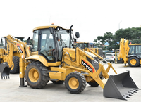 LOVOL Weichai Bersertifikat CE Mesin Pemindah Tanah Mini Traktor Dapat Diderek 4x4 Pertanian Backhoe Front Loader Excavator Impor