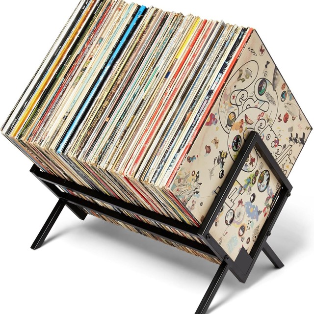 Custom Metal Vinyl Record Storage Rack CD Display Rack Minimalist Style Detachable Magazine Organizer Single Supply