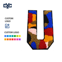 Parches de Letras de Chenilla Personalizados de Alta Calidad, Ecológicos, del Alfabeto A-Z, Bordados en Chenilla, de Fieltro No Tejido, con Diseño de Camuflaje