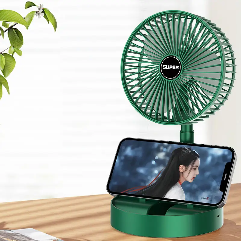 Ventilateur portable pliable à 3 vitesses pour étudiant, rechargeable par Usb, petit pour le bureau, la chambre à coucher, Cool