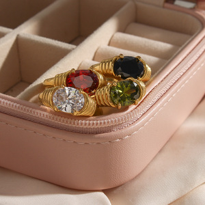 Anillos de piedra de nacimiento de moda 925 plata esterlina <span class=keywords><strong>granate</strong></span> piedra joyería anillo <span class=keywords><strong>mujer</strong></span> anillo personalizado joyería - Product Image 4