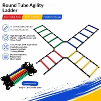 Échelles d'agilité multifonctionnelles quatre-en-un en PP, design tubulaire, pour l'entraînement de football