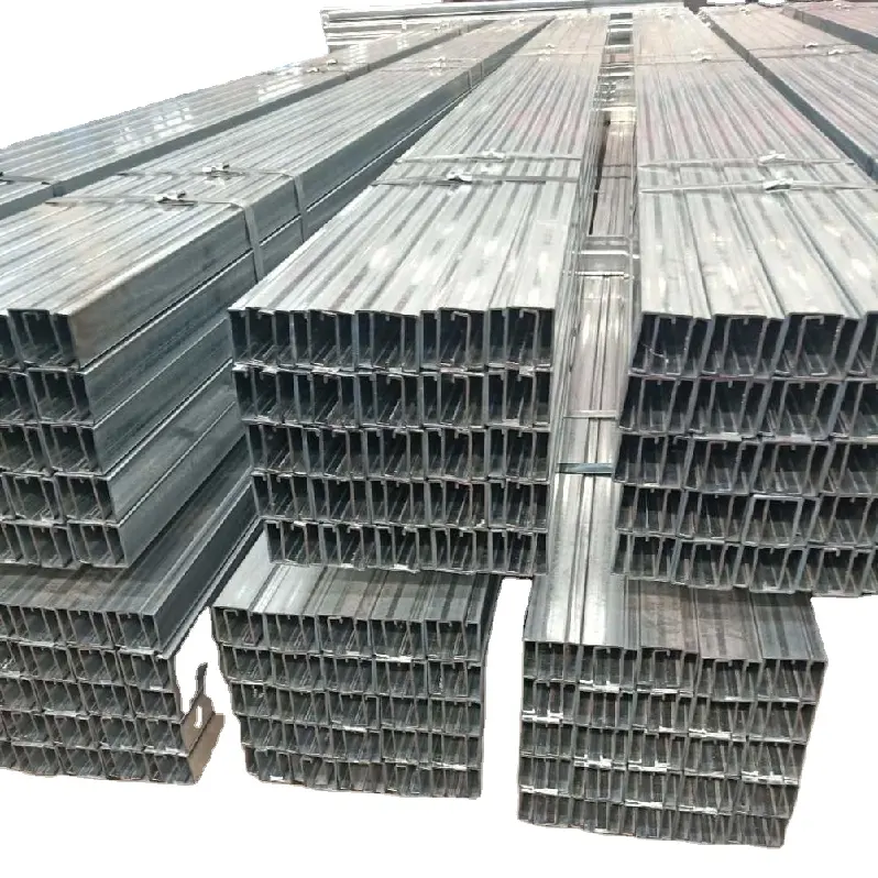 Perfiles de acero galvanizado C lista de precios perfil de acero de canal de acero galvanizado formado en frío