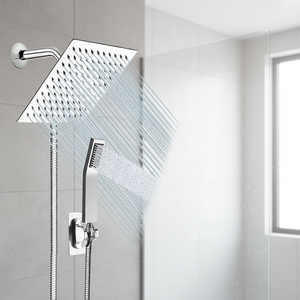 Kit de Ducha de Alta Presión de Acero Inoxidable 304, Tipo Lluvia, de Pared, Ahorro de Agua, <span class=keywords><strong>Anticorrosivo</strong></span>, con Certificación CE y 5 Años de Garantía - Product Image 1