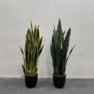 Planta Artificial de <span class=keywords><strong>Sansevieria</strong></span> de Tacto Real, Adorno Ecológico de Vegetación Interior para Hogar, Oficina, Hotel, Acción de Gracias, Boda - Product Image 2