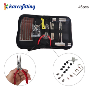 Kit de Reparación de Neumáticos con Tiras de Goma de Alta Viscosidad, Herramientas Universales para Reparación de Pinchazos de Ruedas sin Cámara, con Bolsa de Transporte - Product Image 1