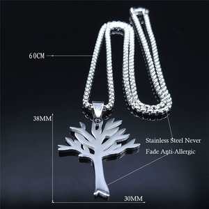 <span class=keywords><strong>Collana</strong></span> mondiale albero della vita in acciaio inossidabile <span class=keywords><strong>ciondolo</strong></span> in acciaio al titanio, personalizzato e Versatile catena in osso di <span class=keywords><strong>serpente</strong></span> NS800837 - Product Image 2