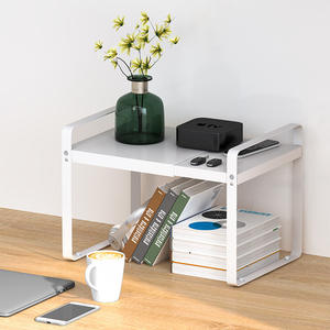 Étagère de rangement de cuisine en métal rétractable avec vaisselle d'évier inférieur, étagère d'assaisonnement pour micro-ondes - Product Image 3