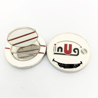 Marca de Pelota de Golf Artesanal de Aleación de Zinc Moderna Personalizada, Esmalte Duro, Fundición Hecha a Mano, Arte Plateado Coleccionable, Marca BQ