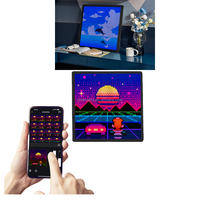 Lampu LED Panel piksel dapat diprogram jam Dekorasi Desktop layar tampilan LED resolusi tinggi pemasok OEM
