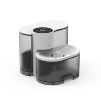 Fontaine à eau intelligente pour animaux de compagnie avec séparation des eaux propres et des eaux usées, distributeur d'eau automatique sans fil pour chiens et chats 2026