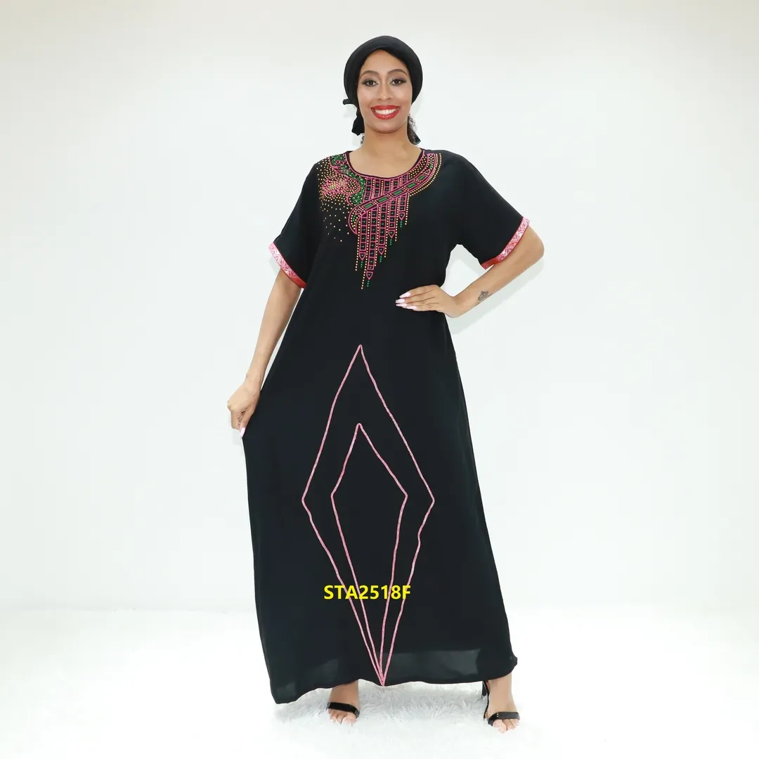 Roupas africanas STA2518F vestido estampado Gana kaftan África