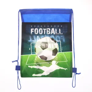 Soccer Race cordon Bundle poche vert Football sac à dos épaule voyage sac de rangement pour garçon cadeau dessiner chaîne sacs