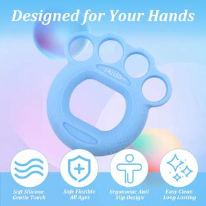 Renforceur de préhension en silicone pour les doigts, entraîneur de rééducation portable pour l'entraînement de la force, logo personnalisé - Product Image 4