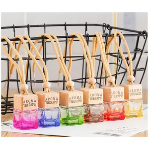 Fashionable Aromatherapy Essential Oil Glass Bottle Car Hanging Ornaments Perfume Car Air Freshener