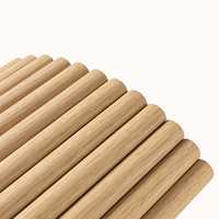 Panneau en bois tambour flexible, panneau mural en lattes de bois pliable, panneau tambour en MDF courbé pour la décoration de colonnes, de murs, d'armoires et de portes