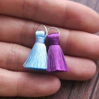 Sjzmm échantillon gratuit 2cm Mini frange de glands en soie pour la fabrication de bijoux100 % glands de rayonne pour la décoration de bijoux