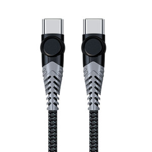 สาย USB C to USB C 60W รองรับการชาร์จเร็ว 3A 20V สาย Type C <span class=keywords><strong>แบ</strong></span>บสองสี ผลิตจากทองแดงปลอดออกซิเจน รองรับการส่งข้อมูล 480Mbps สำหรับแล็ปท็อปและโทรศัพท์ - Product Image 1