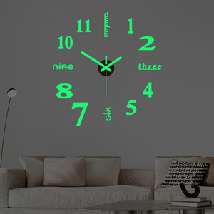 SY87 autocollant mural décoratif 3D sans cadre numérique bricolage <span class=keywords><strong>horloge</strong></span> murale usine pas cher en gros maison salon acrylique aiguille résine - Product Image 3