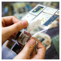 Pvc timbul 3d Anime kartu Bank ubin dinding Henna stiker tato Printer Label