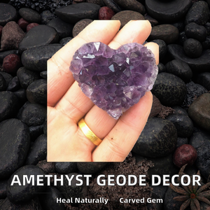 Cristal de roca <span class=keywords><strong>natural</strong></span>, amatista, pequeño adorno tallado a mano, racimo de geoda de <span class=keywords><strong>Uruguay</strong></span> para curación y tema de Mascota - Product Image 2