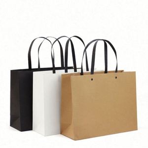 ถุงกระดาษช้อปปิ้งสั่งทำขายส่ง ถุงของขวัญกระดาษคราฟท์พร้อมโลโก้ - Product Image 3