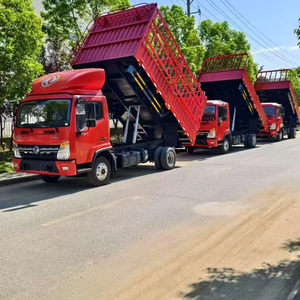 China Dongfeng <span class=keywords><strong>6X2</strong></span> Nuevo camión de transporte Camión volquete de barra alta Transmisión automática Cámara trasera de combustible diésel Venta de precio bajo de fábrica - Product Image 1