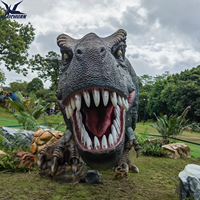 Modèle de dinosaure animatronique grandeur nature personnalisé, T-Rex réaliste avec structure mécanique et mouvements pour parc à thème sur les dinosaures