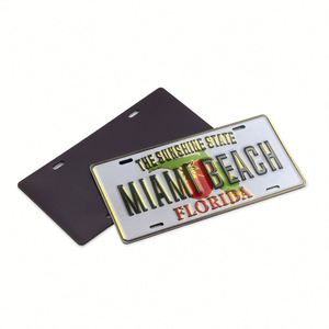 Imán Personalizado de Recuerdo, Placa Magnética de Matrícula de Coche de Aluminio, Imanes para Refrigerador de Miami Beach - Product Image 2