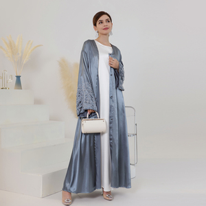 Abaya à la mode vendue en <span class=keywords><strong>Turquie</strong></span>, Abaya de luxe de Dubaï 2024 avec des perles faites à la main, robe musulmane pour femmes, cardigan - Product Image 2