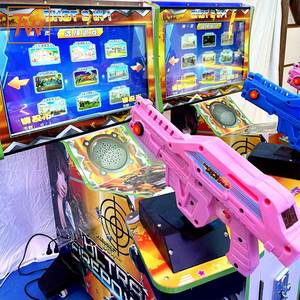 Machine d'arcade interactive de tir à 2 joueurs, jeu de tir commercial à monnayeur avec composants en métal et plastique - Product Image 4