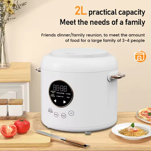 Cuociriso a basso contenuto di zuccheri con display touch IMD da 2L, programmazione 24 ore # <span class=keywords><strong>Mini</strong></span> Cuociriso con 6 Funzioni e Cestello a Vapore in Acciaio Inox 304 - Product Image 3