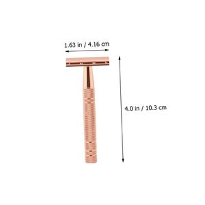 Customised Packaging Zero Waste Wet <b>Shaver</b> Rose Gold Black Metal Razor Stainless Steel Blade Double Edge Blade <b>Face</b> Body Trend - Product Image 3