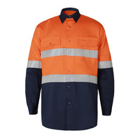 Construction brodée personnalisée Chemise de travail à manches longues de sécurité haute visibilité Chemises uniformes avec logo pour hommes femmes
