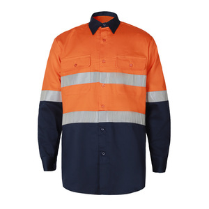 Camisa de trabajo de manga larga de seguridad de alta visibilidad con bordado personalizado <span class=keywords><strong>para</strong></span> construcción, camisas de uniforme con logotipo <span class=keywords><strong>para</strong></span> hombres y mujeres - Product Image 3