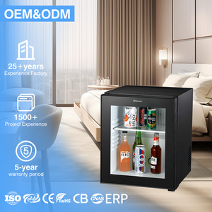 Портативный мини-холодильник для отелей объемом 30 л с термостеклянной дверцей, электрический, для использования в отелях и установки в автомобиле - Product Image 1