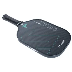 Factory Price Tournament Full Carbon Customized Pickleball Paddle With Grooves Texture Beach Tennis Racket