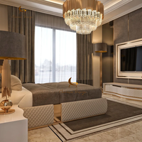 Meubles de lit de luxe de haute qualité sur mesure, lit double king size en cuir capitonné pour hôtel moderne, villa