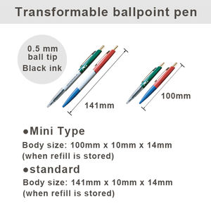 Vente en gros Japon 0.5mm Stylo à bille rétractable Longueur variable Stylo à bille transformable - Product Image 3