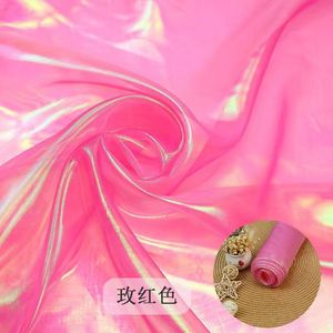 Beautiful Fashion Color Laser Decorative <strong>Cloth</strong> <strong>Organdy</strong> Wedding Dress Skirt Organza Mesh Gauze Fabric - Product Image 5