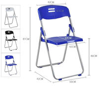 Nouvelle chaise de conférence et de formation avec tableau d'écriture et étagère de rangement