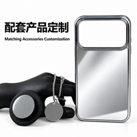 Ensemble cadeau de 3 coques de téléphone avec impression UV personnalisée, support magnétique et collier en acier inoxydable
