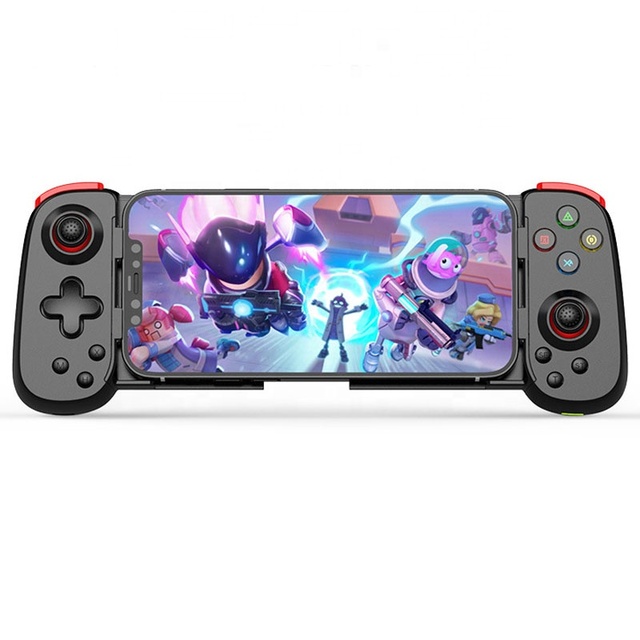 Ergonomic Mobile Game Stretching Controller Universal Phone Gamepad with Joystick for Cell Phone Mobile Gaming