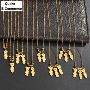 <span class=keywords><strong>Collier</strong></span> personnalisé avec <span class=keywords><strong>plaque</strong></span> de nom gravé en acier inoxydable, bijoux pour enfants, garçons et filles, pendentif - Product Image 2