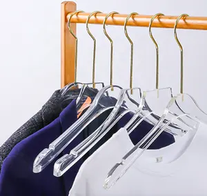 Lucite móc nhà máy bán buôn tùy chỉnh Acrylic áo móc acrylique quần áo giá Acryl quần áo đứng plexiglass móc