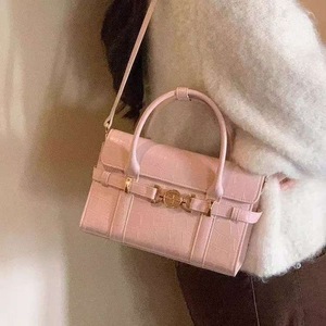 Borsa a Mano Elegante <span class=keywords><strong>Rosa</strong></span> Chiaro con Logo Personalizzato, Effetto Coccodrillo, Mini Satchel per Signore d'Ufficio, Novità 2026, Vendita all'Ingrosso - Product Image 3