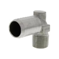 Raccord coudé en acier inoxydable pour hydrant, filetage mâle MPT 3/4 pouce vers extrémité à insérer 1 pouce, connecteur de transition pour conduite d'eau à 90 degrés