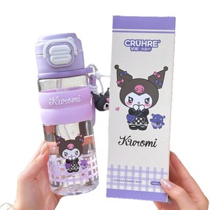 Botella de agua Zuo Mu Kuromi de 680 ml a prueba de fugas con correa de transporte para estudiantes y niños - Product Image 1