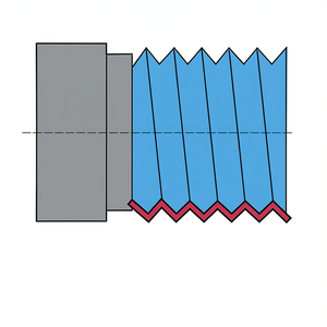 Herramienta de roscado externo Fervi para fijación de tornillos, 120 mm de longitud, con vástago hexagonal para reparación de metales y restauración de roscas - Product Image 2